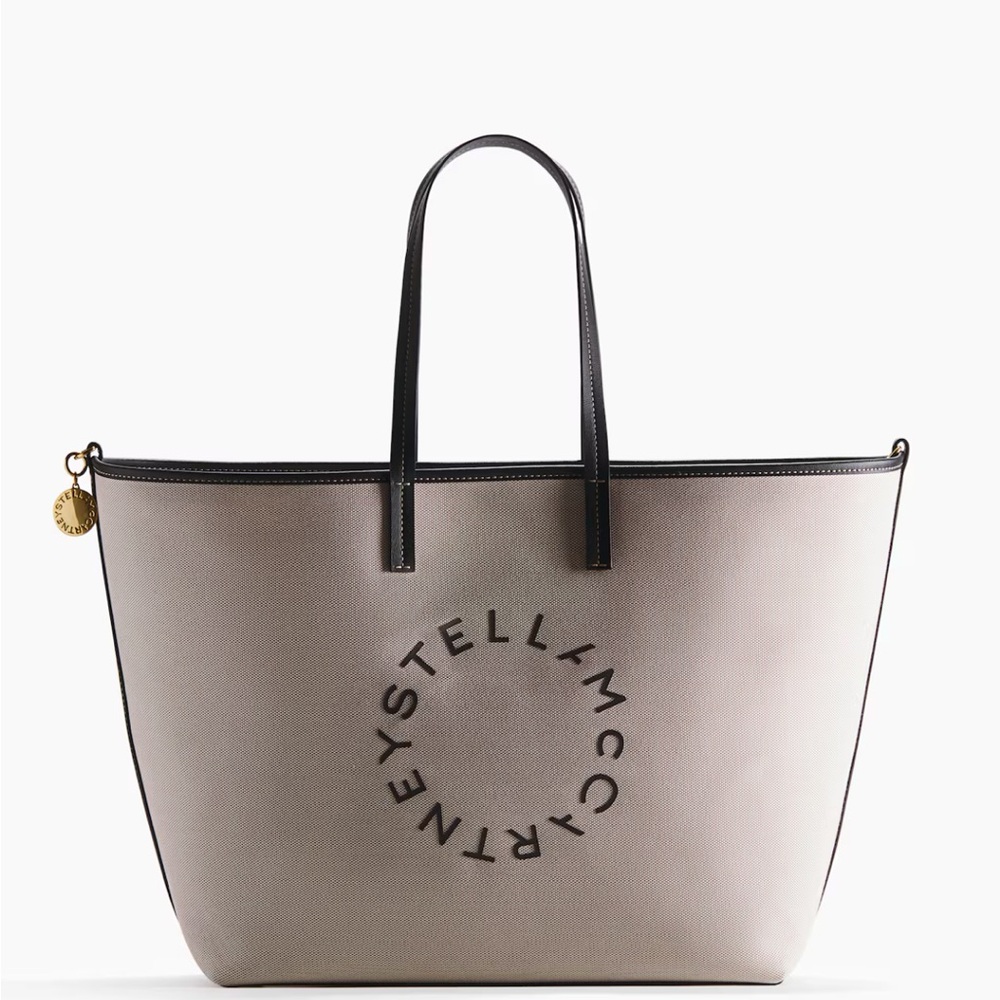 Stella McCartney  H&M Cream Tote with Black Trim and Logo